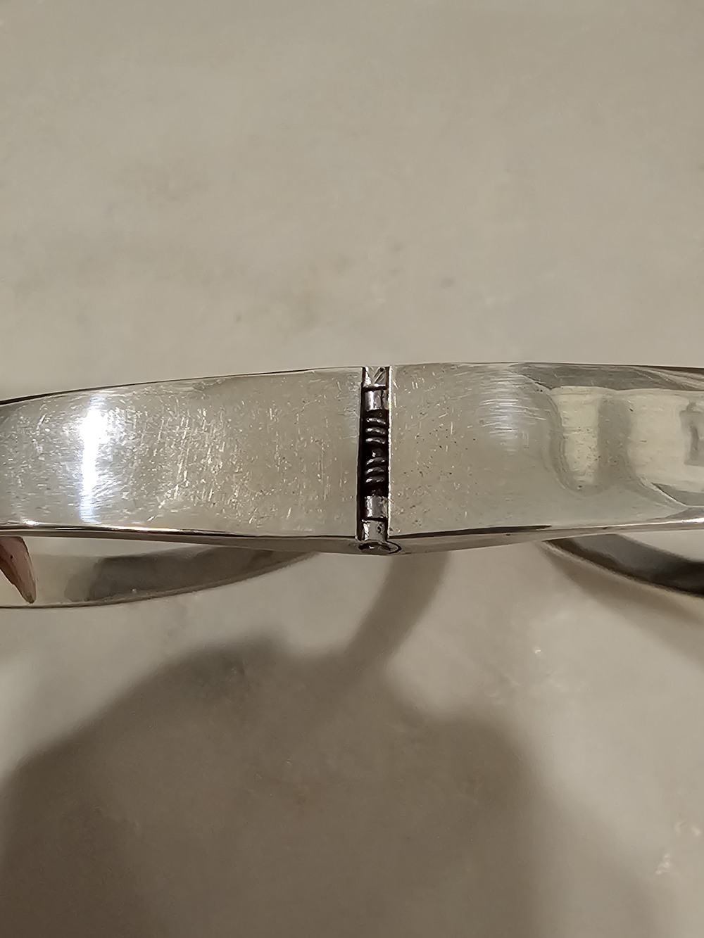Vintage Taxco Mexico 925 Sterling Silver Modernist Open Collar Choker Necklace - Picture 5 of 11
